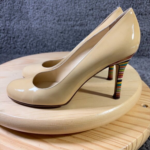 Kate Spade Shoes Karolina Nude Heels Womens Size 7 Pump Stiletto Made in Italy - Picture 1 of 9
